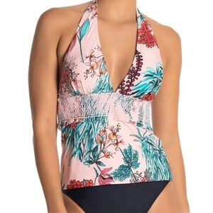 Tommy Hilfiger Garden Smocked Floral Tankini